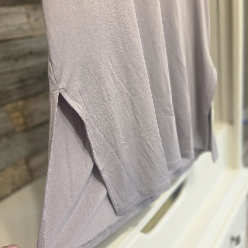 Lululemon Athletica Modal-Silk Side-Slit Tank- Grey Mauve - Picture 7 of 11